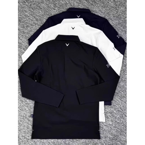 新款日韓gol高爾夫男長袖T恤秋冬彈力牛奶絲速乾翻領運動球衣男裝 新款日韓gol高爾夫男長袖T恤秋冬彈力牛奶絲速乾翻領運動球衣男裝