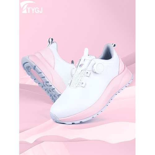 高爾夫球鞋女士防滑防水厚底增高固定釘旋轉鈕鞋帶休閒運動鞋子 高爾夫球鞋女士防滑防水厚底增高固定釘旋轉鈕鞋帶休閒運動鞋子