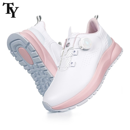 高爾夫球鞋女士旋鈕鞋帶增高厚鞋底高彈緩震防滑防水運動百搭鞋子 高爾夫球鞋女士旋鈕鞋帶增高厚鞋底高彈緩震防滑防水運動百搭鞋子