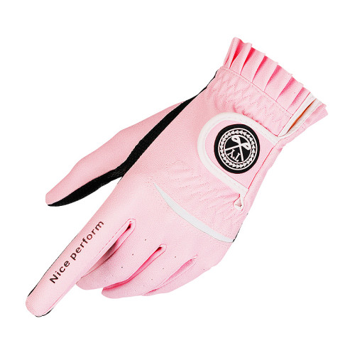 2雙可 高爾夫球女士手套防滑PU皮革耐磨透氣粉黃色左右手1雙 2雙可 高爾夫球女士手套防滑PU皮革耐磨透氣粉黃色左右手1雙