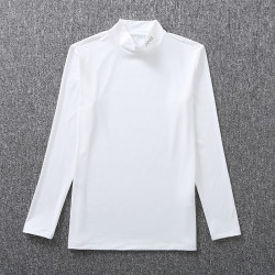 韓單高爾夫服裝男士秋冬款運動T恤薄絨內搭修身golf打底衫半高領