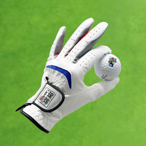 琉球高爾夫手套男士左手手套高爾夫手套舒適防滑 納米布左右手套