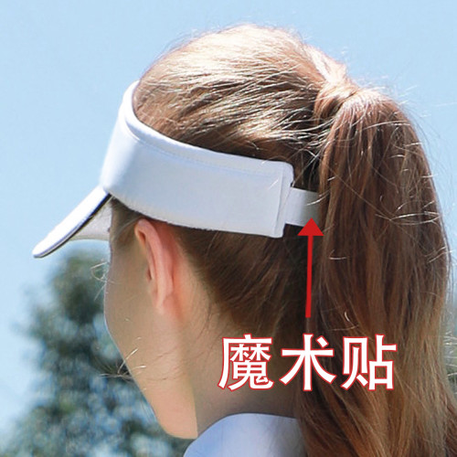 ZG-6高爾夫運動女士時尚球帽空頂帽白寶蘭色防曬遮陽帽子 ZG-6高爾夫運動女士時尚球帽空頂帽白寶蘭色防曬遮陽帽子