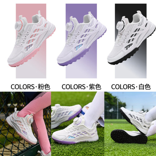 兒童高爾夫球鞋2025年新款透氣女男童旋轉鞋帶運動鞋子青少年春夏 兒童高爾夫球鞋2025年新款透氣女男童旋轉鞋帶運動鞋子青少年春夏