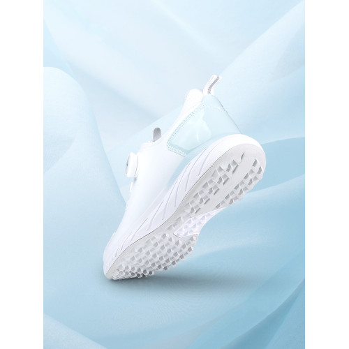 高爾夫女士球鞋防水防滑旋轉鈕鞋帶白藍粉色超纖皮固定釘運動鞋子 高爾夫女士球鞋防水防滑旋轉鈕鞋帶白藍粉色超纖皮固定釘運動鞋子