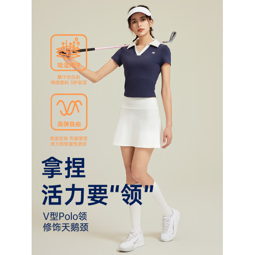 悅步高爾夫球服女士運動套裝涼感防曬上衣短袖polo衫T恤golf短裙 悅步高爾夫球服女士運動套裝涼感防曬上衣短袖polo衫T恤golf短裙