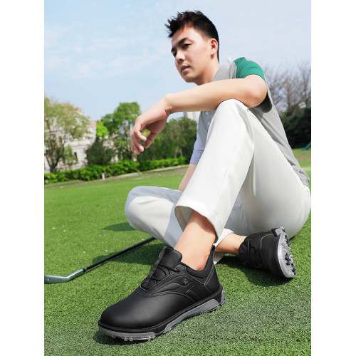 GUOOGUL專業高爾夫球鞋草地休閒運動鞋男戶外防水防滑男鞋訓練鞋