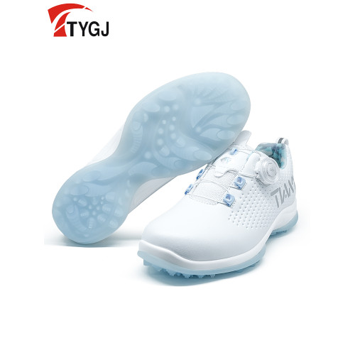 春季新品高爾夫球鞋女士防水透氣旋轉鈕鞋帶運動休閒防滑固定鞋釘