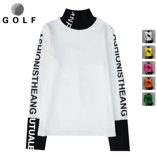 高爾夫服裝女春秋冬打底長袖T恤顯瘦彈力緊身衣速乾透氣保暖薄款