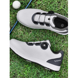 GUOOGUL高爾夫球鞋休閒運動鞋男女戶外防水防滑男鞋旋轉紐釦女鞋