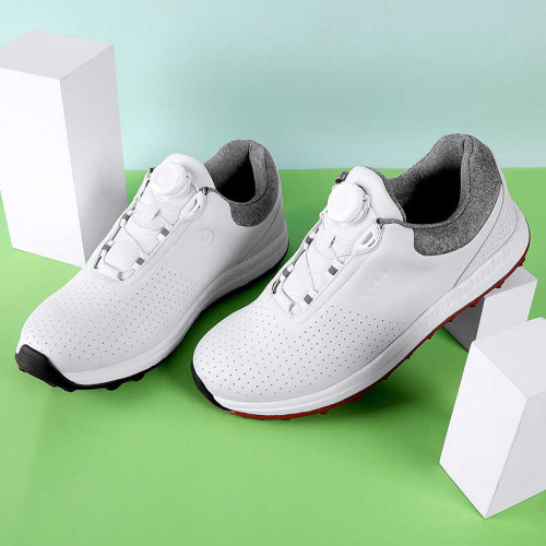 新款真皮男鞋GOLF男士高爾夫球鞋防水防滑固定鞋釘戶外運動休閒鞋