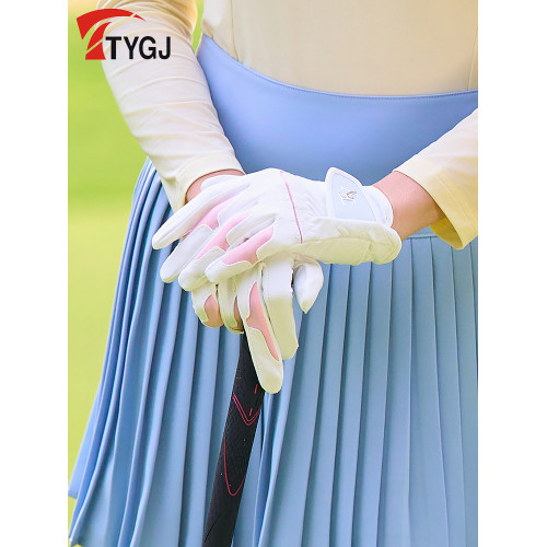 高爾夫手套女士超纖布手套透氣舒適手掌防滑運動手套左右雙手