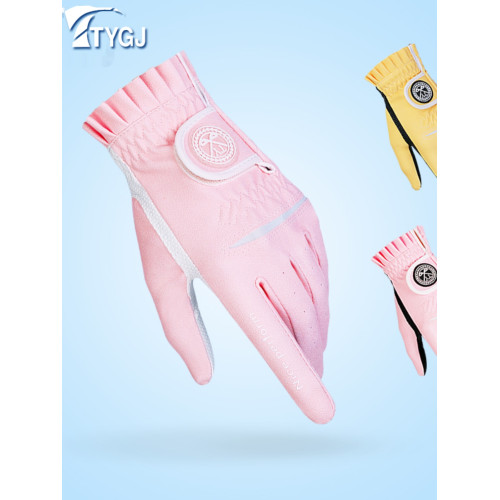 23款高爾夫球女士手套防滑PU時尚耐磨透氣黑色耐磨耐髒左右手1雙 23款高爾夫球女士手套防滑PU時尚耐磨透氣黑色耐磨耐髒左右手1雙