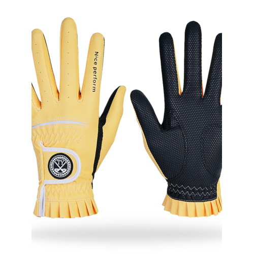 23款高爾夫球女士手套防滑PU時尚耐磨透氣黑色耐磨耐髒左右手1雙 23款高爾夫球女士手套防滑PU時尚耐磨透氣黑色耐磨耐髒左右手1雙