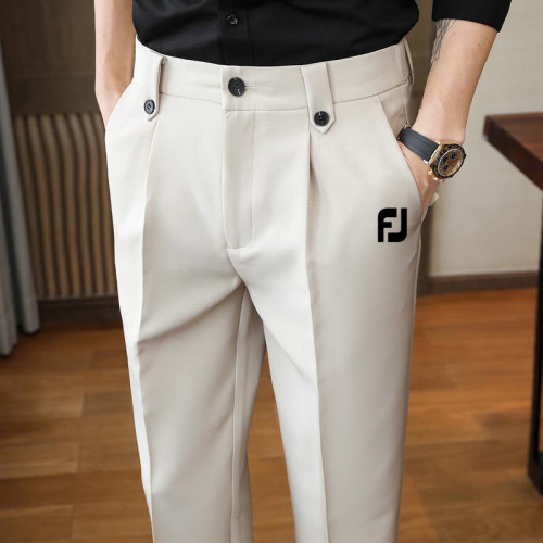 高爾夫褲子戶外運動男褲子韓版緊身小直筒褲男士休閒褲九分西裝褲 高爾夫褲子戶外運動男褲子韓版緊身小直筒褲男士休閒褲九分西裝褲