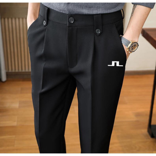 高爾夫褲子戶外運動男褲子韓版緊身小直筒褲男士休閒褲九分西裝褲 高爾夫褲子戶外運動男褲子韓版緊身小直筒褲男士休閒褲九分西裝褲