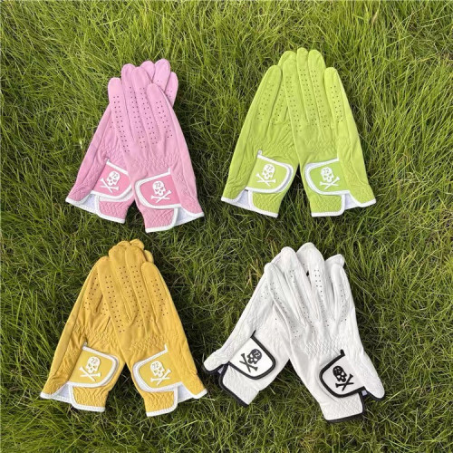 韓國原單 骷髏頭高爾夫球手套 小羊皮雙手女士 舒服耐磨防滑透氣 韓國原單 骷髏頭高爾夫球手套 小羊皮雙手女士 舒服耐磨防滑透氣