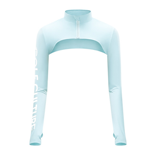 高爾夫披肩袖套女士冰絲運動防曬衣涼感護肩連體手袖戶外騎行冰袖 高爾夫披肩袖套女士冰絲運動防曬衣涼感護肩連體手袖戶外騎行冰袖