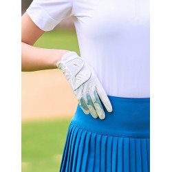 高爾夫手套女士超纖布透氣彈力舒適手掌矽膠防滑運動手套左右雙手