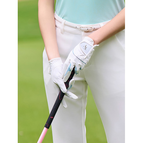 高爾夫手套女士超纖布透氣彈力舒適手掌矽膠防滑運動手套左右雙手