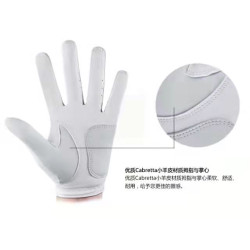 高爾夫手套男士左右手掌心部分羊皮透氣單衹防滑耐磨GOLF練習手套