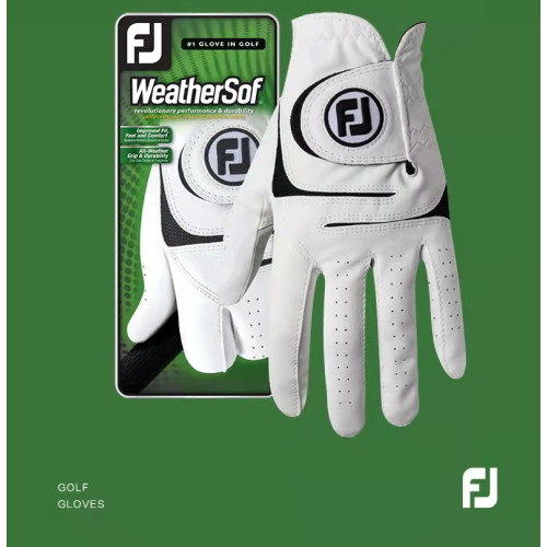 高爾夫手套男士左右手掌心部分羊皮透氣單衹防滑耐磨GOLF練習手套