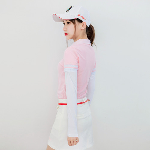 高爾夫夏季調整防曬衣女士網紗冰絲打底衫內搭披肩袖套長袖球衣服