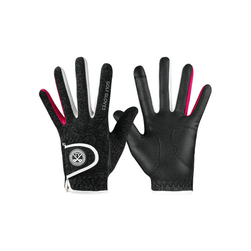 高爾夫手套女士冬季加厚保暖防滑手套防風戶外騎行手套雙手可觸控螢幕