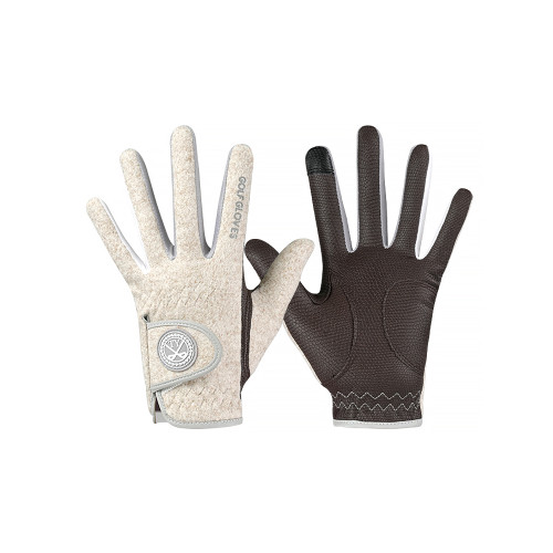 高爾夫手套女士冬季加厚保暖防滑手套防風戶外騎行手套雙手可觸控螢幕