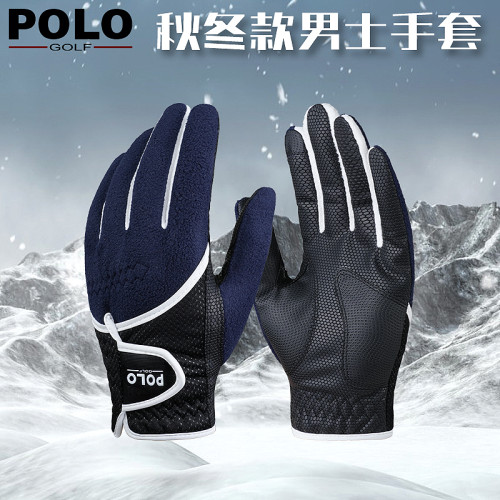 高爾夫手套男士韓版搖粒絨秋冬保暖手套golf手套 左右雙手可觸控螢幕