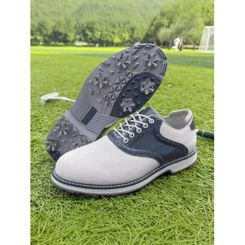 真皮男士高爾夫球鞋布洛克雕花商務休閒有釘防滑耐磨運動鞋子 真皮男士高爾夫球鞋布洛克雕花商務休閒有釘防滑耐磨運動鞋子