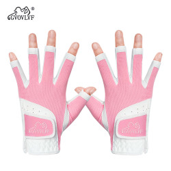 高爾夫手套女士露指手套透氣網布golf夏季運動防曬手指套左右雙手