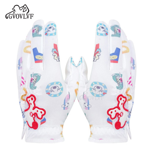 高爾夫手套PU男女童雙手耐磨透氣男孩女孩青少年高爾夫練習手套 高爾夫手套PU男女童雙手耐磨透氣男孩女孩青少年高爾夫練習手套