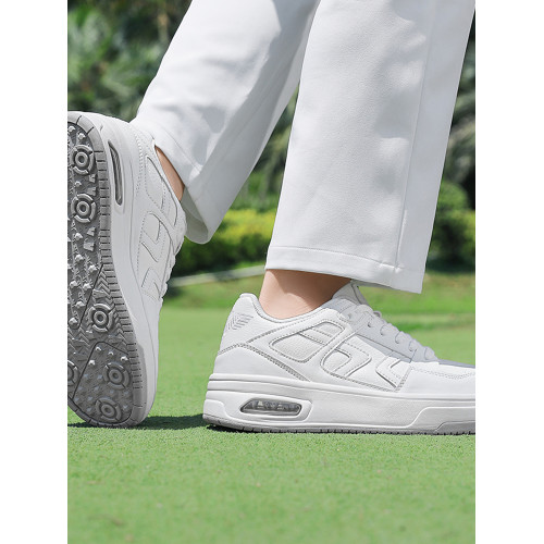 專業草地高爾夫球鞋增高小白鞋休閒運動鞋戶外防水男女情侶板鞋