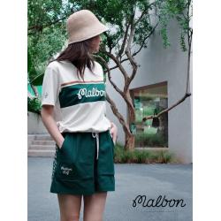 韓國malbon高爾夫女士套裝運動短袖Polo衫25新款百搭修身顯瘦短褲