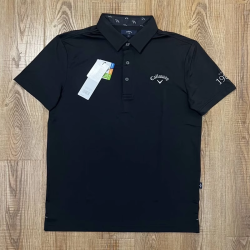 出口日韓高爾夫服裝男士夏季翻領polo衫簡潔大方平紋速乾golf球衣