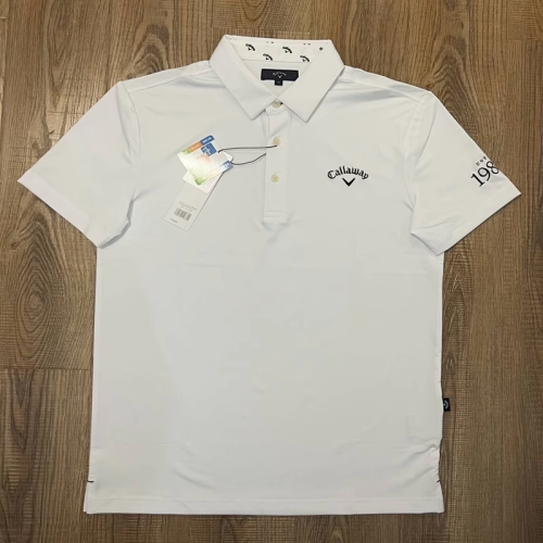 出口日韓高爾夫服裝男士夏季翻領polo衫簡潔大方平紋速乾golf球衣
