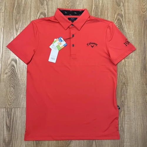 出口日韓高爾夫服裝男士夏季翻領polo衫簡潔大方平紋速乾golf球衣