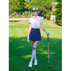 2025夏季新款 高爾夫女士速乾短袖 T恤輕薄百搭修身顯瘦短裙套裝
