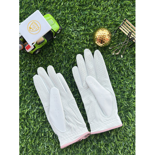 韓國進口高爾夫手套女士小羊皮真皮左右雙手舒適透氣防滑耐磨球童