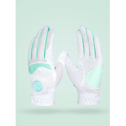 高爾夫球手套女士韓版防滑型手套透氣網布耐磨手套 左右雙手1雙裝