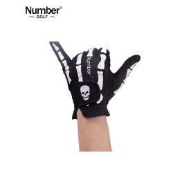 Number高爾夫手套男高彈個性骷髏頭手套防滑舒適耐磨透氣24新品