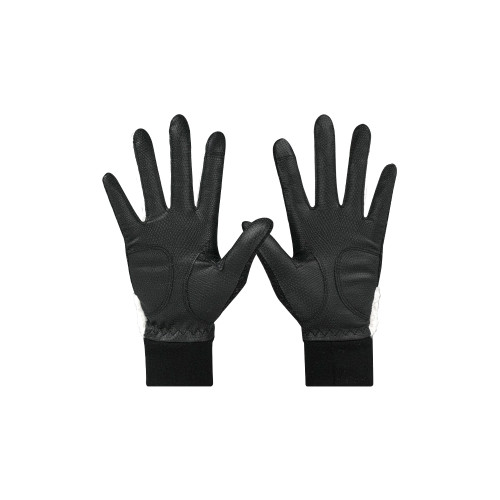 2025新款高爾夫手套女雙手加厚冬季保暖半指白色黑色女士觸控螢幕