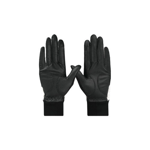 2025新款高爾夫手套女雙手加厚冬季保暖半指白色黑色女士觸控螢幕