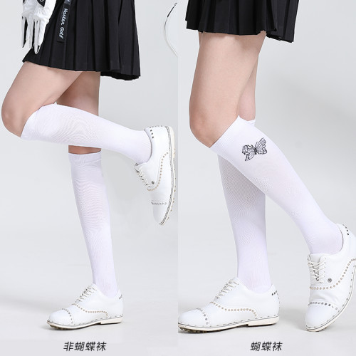 夏季防曬運動襪女長筒純棉舒適透氣瘦腿戶外運動高爾夫網球襪子 夏季防曬運動襪女長筒純棉舒適透氣瘦腿戶外運動高爾夫網球襪子