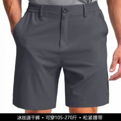 高爾夫冰絲速乾短褲男彈力五分褲夏季男松緊腰球褲男裝服裝褲子