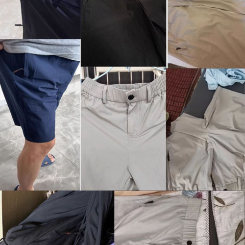 高爾夫冰絲速乾短褲男彈力五分褲夏季男松緊腰球褲男裝服裝褲子 高爾夫冰絲速乾短褲男彈力五分褲夏季男松緊腰球褲男裝服裝褲子