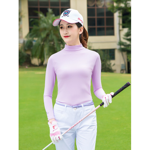 2件 高爾夫女士冰絲打底衣 春夏季防曬打底衫涼感薄款長袖T恤