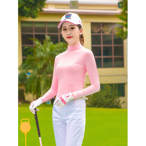 2件 高爾夫女士冰絲打底衣 春夏季防曬打底衫涼感薄款長袖T恤