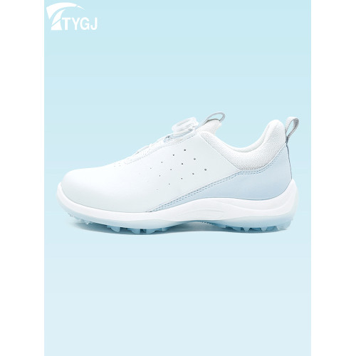 高爾夫球鞋女士golf運動鞋旋轉鈕鞋帶防滑底鞋子清新白藍配色女鞋